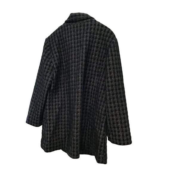 Chico's Black White Snap-Up Jacket Size LG - Picture 2 of 7